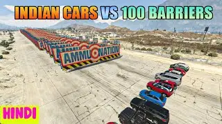 GTA 5 | INDIAN CARS VS 100 BARRIERS  CHALLENGE