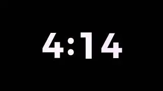 Black Background Ten 10 Minutes Digital Clock Countdown Timer