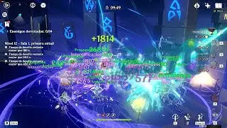 Scaramouche divirtiéndose con el Hyperbloom