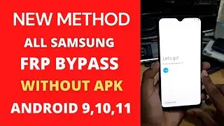 All Samsung FRP Bypass Without Apk | Samsung Android 9,10,11 Frp Bypass Free No Magma Or Samhub Tool