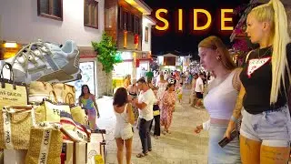 Antalya SIDE Old town PROMENADE & SHOPPING STREET 🇹🇷 TURKIYE 