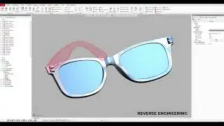 Eyeglasses frame & Temple Reverse Engineering from 3D scan data - Example