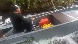 Плоскодонная лодка под водомет. Мотор ямаха 30. Vrungel 400 в Карелии