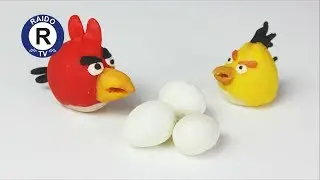 HOW TO SCULPT ANGRY BIRDS FROM PLASTICINE? PLASTICINE RED. PLASTICINE TOYS FOR CHILDREN. | 
