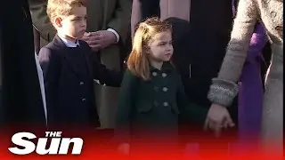 Princess Charlotte steals the show as royals leave Sandringham church