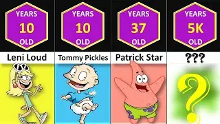 Comparison: Age Of Different Cartoon Characters Part 1