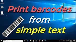 Print barcodes from simple text