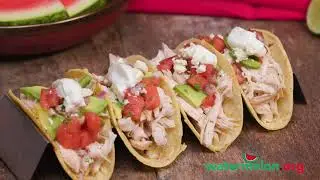 Chicken & Watermelon Salsa Tacos