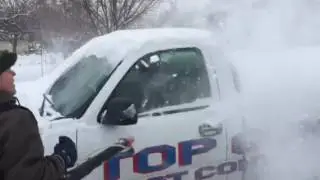 Snow removal with ULV sprayer