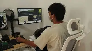 Setting up a budget racing simulator setup. Easy convert between dual monitor PC and racing setup