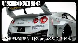 LB SILHOUETTE WORKS GT 35GT RR /liberty walk / LBWK / 1:18  MAKE UP resain car model /  AMR unboxing