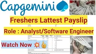 Capgemini freshers payslip | capgemini analyst salary slip | capgemini A4 analyst/softwear engineer