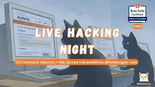 Live Hacking Night - Day08 - Portswigger Academy Series (Command Injection + File Upload)