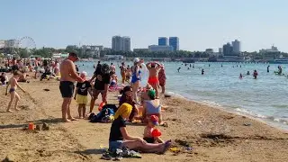 #АНАПА ТУРИСТОВ ПРИБАВИЛОСЬ. НА ПЛЯЖАХ МНОГО ЛЮДЕЙ. ПРИШЛА ЖАРА!