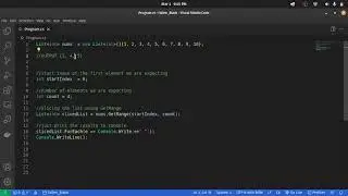 How To Slice / SubList  A  List In C#
