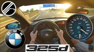 BMW 325d E90 | 250 PS | Top Speed Drive German Autobahn No Speed Limit POV