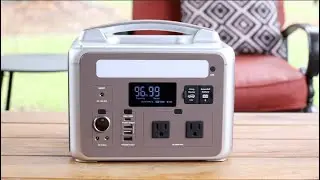 AMPACE Portable Power Station P600 Solar Generator w/ 1800W surge AC outlet! Full Test!