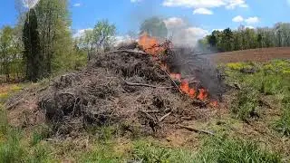 Burning big brush piles!!
