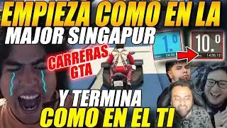 🤣FULL RISAS🤣LEO juega CARRERAS en GTA!, empieza como en SINGAPOUR y termina como en el TI