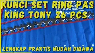 KUNCI RING PAS SET 26 PCS KING TONY | LENGKAP PRAKTIS RINGAN MUDAH DIBAWA-BAWA