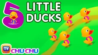 Five Little Ducks Nursery Rhyme With Lyrics   Cartoon Animation Rhymes & Songs for Children