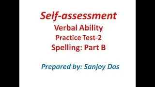 Verbal Ability: Practice Test-2 (Spelling: Part B)