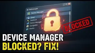 Device Manager Is Blocked by Administrator in Windows 11 Device Manager Wont Open