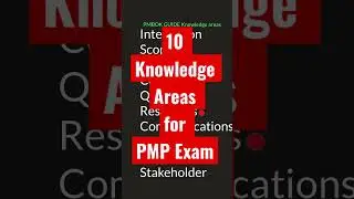 10 Knowledge Areas for PMP Exam  