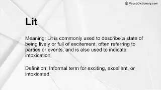 Lit Meaning