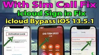 iCloud Bypass iOS 13.5.1 Sim Call Fix iCloud Sign in Fix