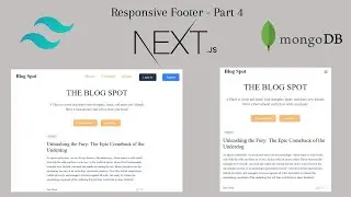 Full stack Nextjs Blog Application | Mongodb Nextjs Next-auth | Part 4 Responsive Footer