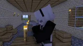 Giantess eating cookies ;3 (Minecraft giantess animation #42)
