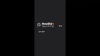 Houdini Quicktip 025 - Join SOP