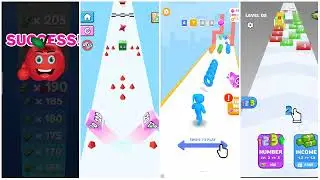 Number Run vs Long Neck Run vs Fruit run vs Jelly Run 2048
