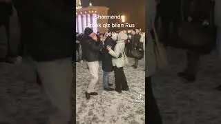 Sharmanda Uzbek qiz bilan Rus bola