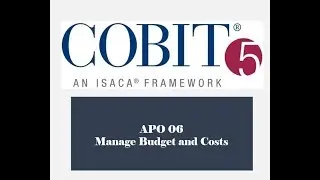 COBIT Processes - APO06 - Budget and Costs 1