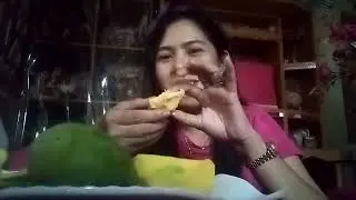 MUKBANG INDIAN MANGO WITH SPICY BAGOONG ALAMANG