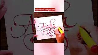 Anagha ✍️ Chisel Marker Name 🤟 