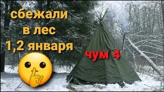 Сбежали в лес от новогодней вакханалии. ЧУМ-ные походы 4. Январь. TIPI