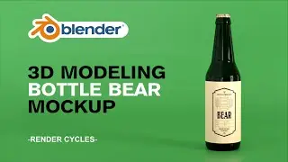modeling a bottle in blender | Mockup Bear | Blender tutorial