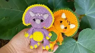 Мини динозаврик крючком|Мастер-класс динозаврик#tutorial #amigurumi #мастеркласс