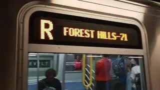 IND Queens Boulevard Line: Forest Hills-71 bound R160A R Train @ Jackson Heights-Roosevelt Avenue