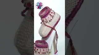 Babyschuhe, пинетки "Кира", спицами#Shorts #Knitting