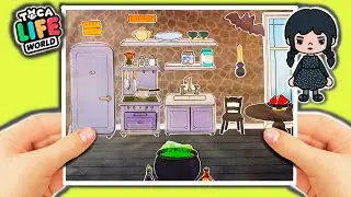 Toca Life World Quiet Book Kitchen #3 Wednesday's Black House In Quiet Book