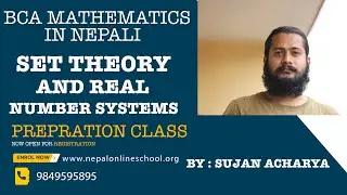 BCA 1st Semester Math Chapter 1 Set Theory and Real number System: Sets Part 2 | BCA Math 1st Sem