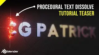Tutorial Teaser -  Dynamic TEXT Dissolve EEVEE