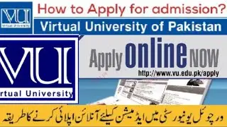 Online admission procedure 2023 || virtual university || how to submit vu online admission form