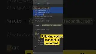 Following coding standard is important 