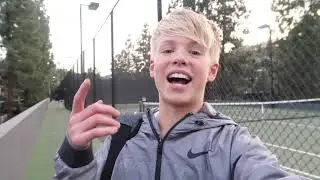 HUGE SURPRISE!!! NBA game with Kyrie Irving  - Carson Lueders