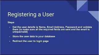 Laravel 8 Custom Authentication App - Registering the user